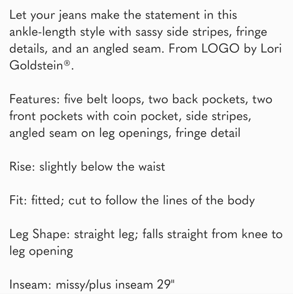 LOGO by Lori Goldstein straight leg jeans - Picture 16 of 16